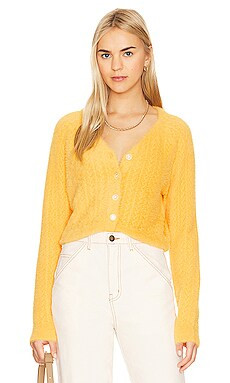 LEVI'S Billie Jean Cardigan Top in Golden Nugget from Revolve.com | Revolve Clothing (Global)
