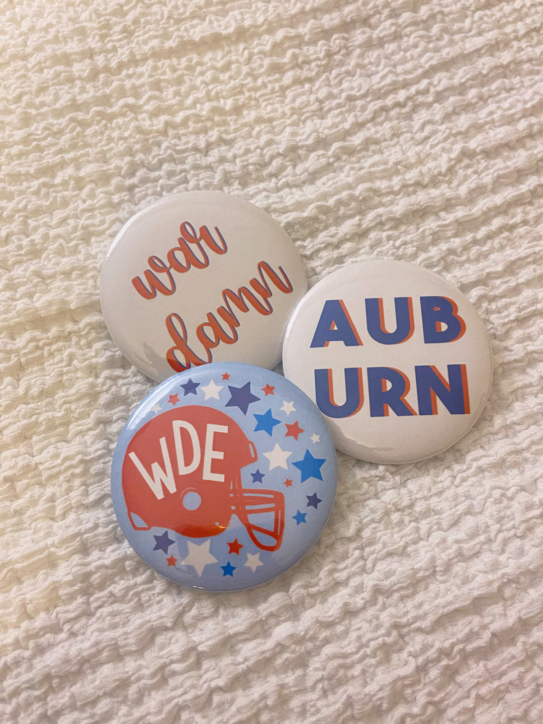 3 Pack Auburn Game Day Buttons - Etsy | Etsy (US)