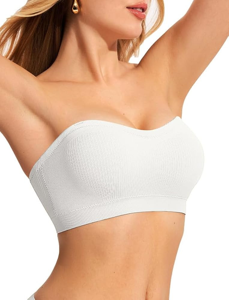 ProKloud Strapless Push Up Bras for Women Wireless Bandeau Bra Non-Slip Silicone Tube Top Padded ... | Amazon (US)