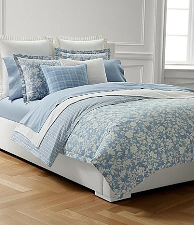 Lauren Ralph Lauren Floral Stripe Heather Comforter Mini Set -  King | Dillard's