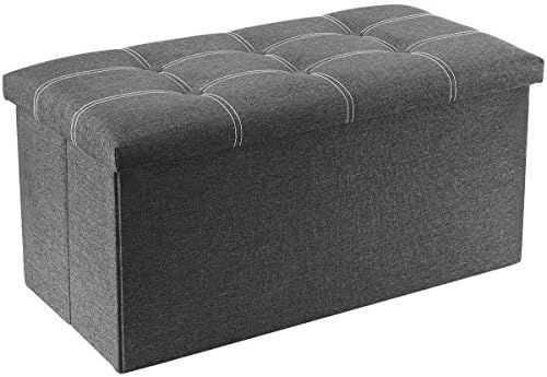 YOUDENOVA 30 inches Storage Ottoman Bench, Foldable Footrest Shoe Bench with 80L Storage Space, E... | Amazon (US)