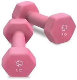 Amazon.com : Lomi Fitness Neoprene Hand Dumbbell Weights, 5lb's, 2 Pack, Pink : Sports & Outdoors | Amazon (US)