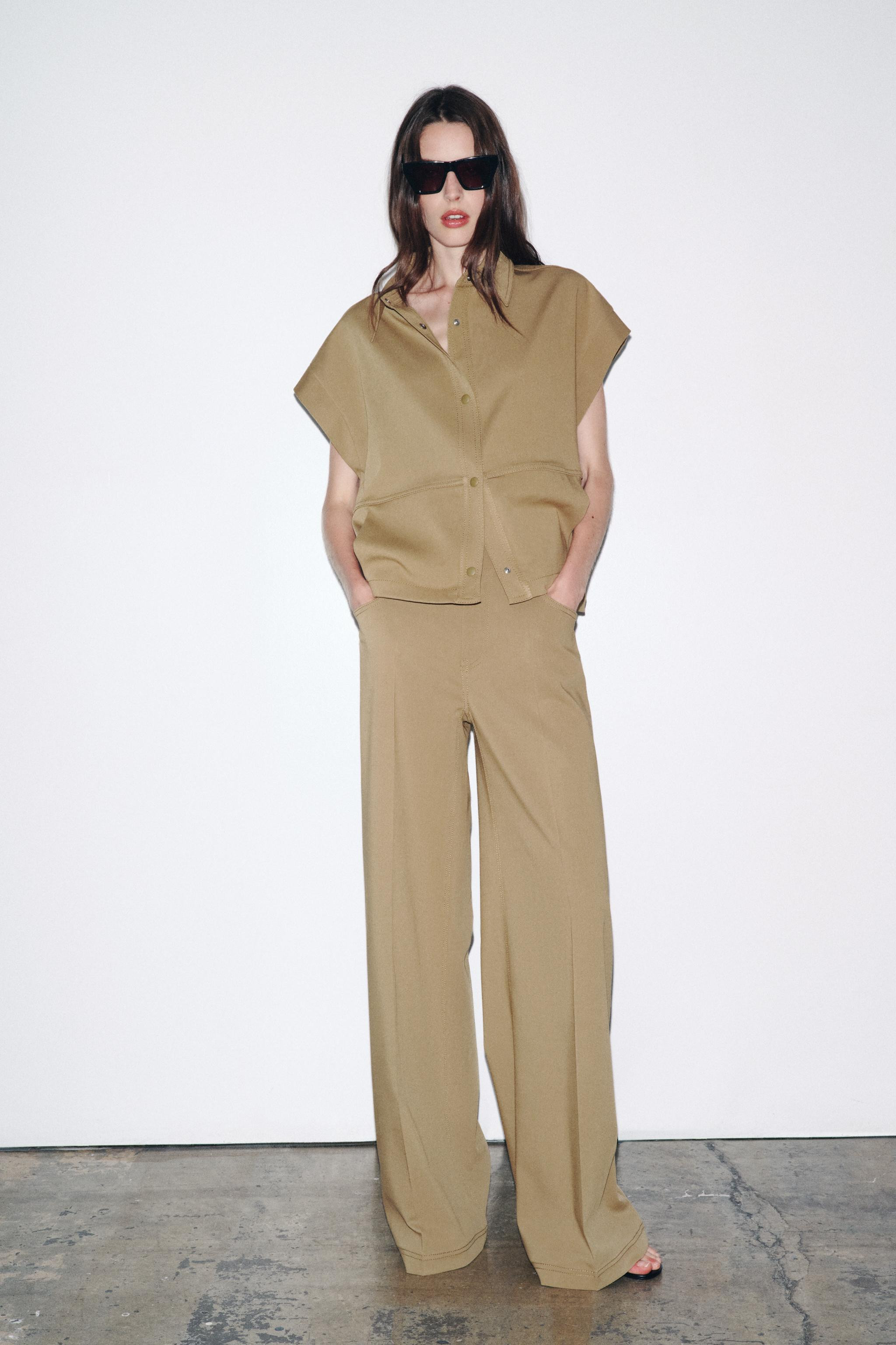 ZW COLLECTION WIDE LEG PANTS | Zara US