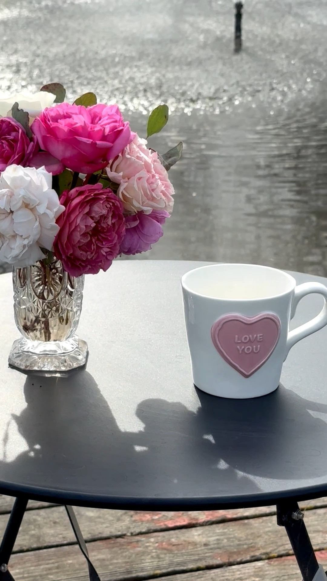 Valentine’s Day mug on my bistro table and fresh flowers in a vase! 💗❤️

#LTKdayinmylife #LTKHome #LTKmorningroutine