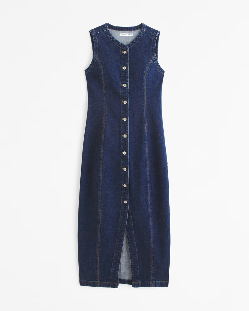 Women's The A&F Mara High-Neck Vest Midi Dress | Women's Dresses & Jumpsuits | Abercrombie.com | Abercrombie & Fitch (US)