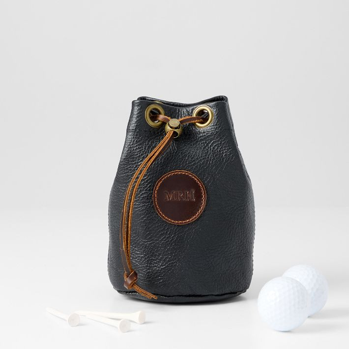 Leather Golf Ball Pouch | Mark and Graham