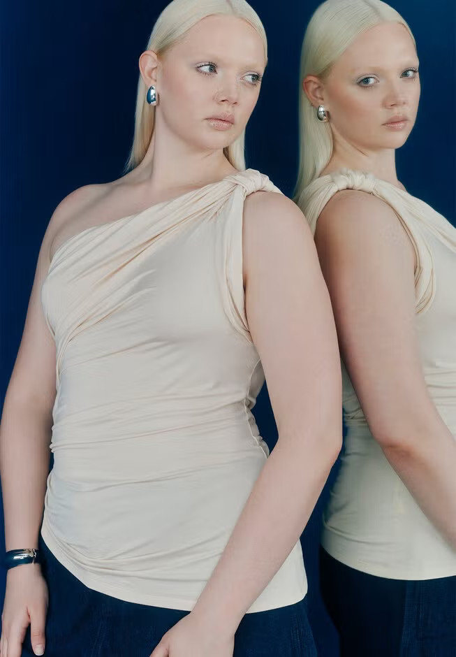 Sheer Twist Drape Top | Eloquii