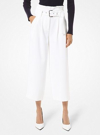 Belted Crepe Trousers | Michael Kors US