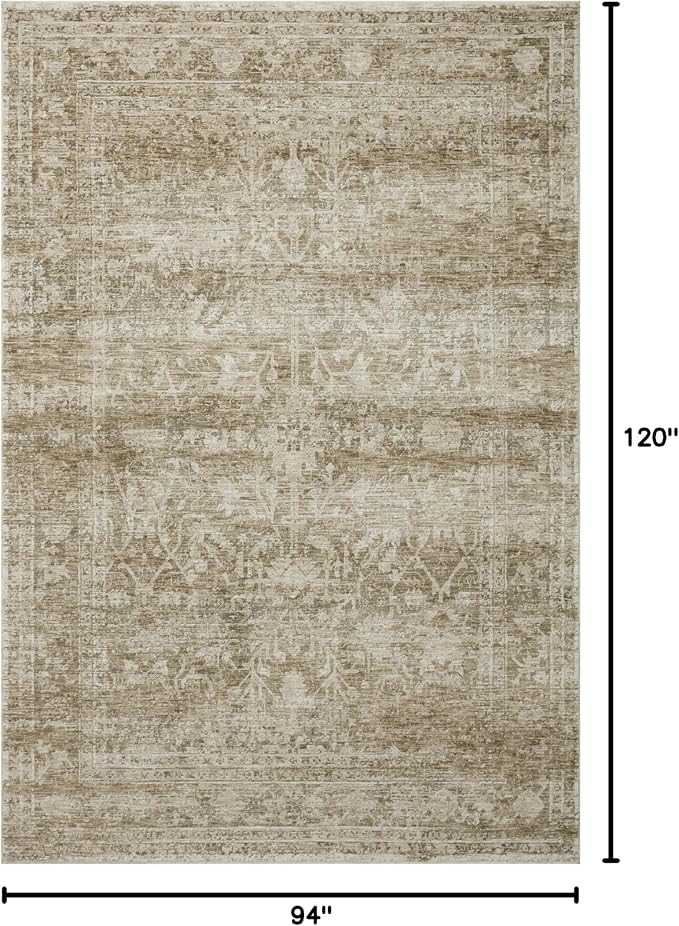 Loloi Amber Lewis Honora Collection HON-01 Khaki/Beige 7'-10" x 10' Area Rug | Amazon (US)