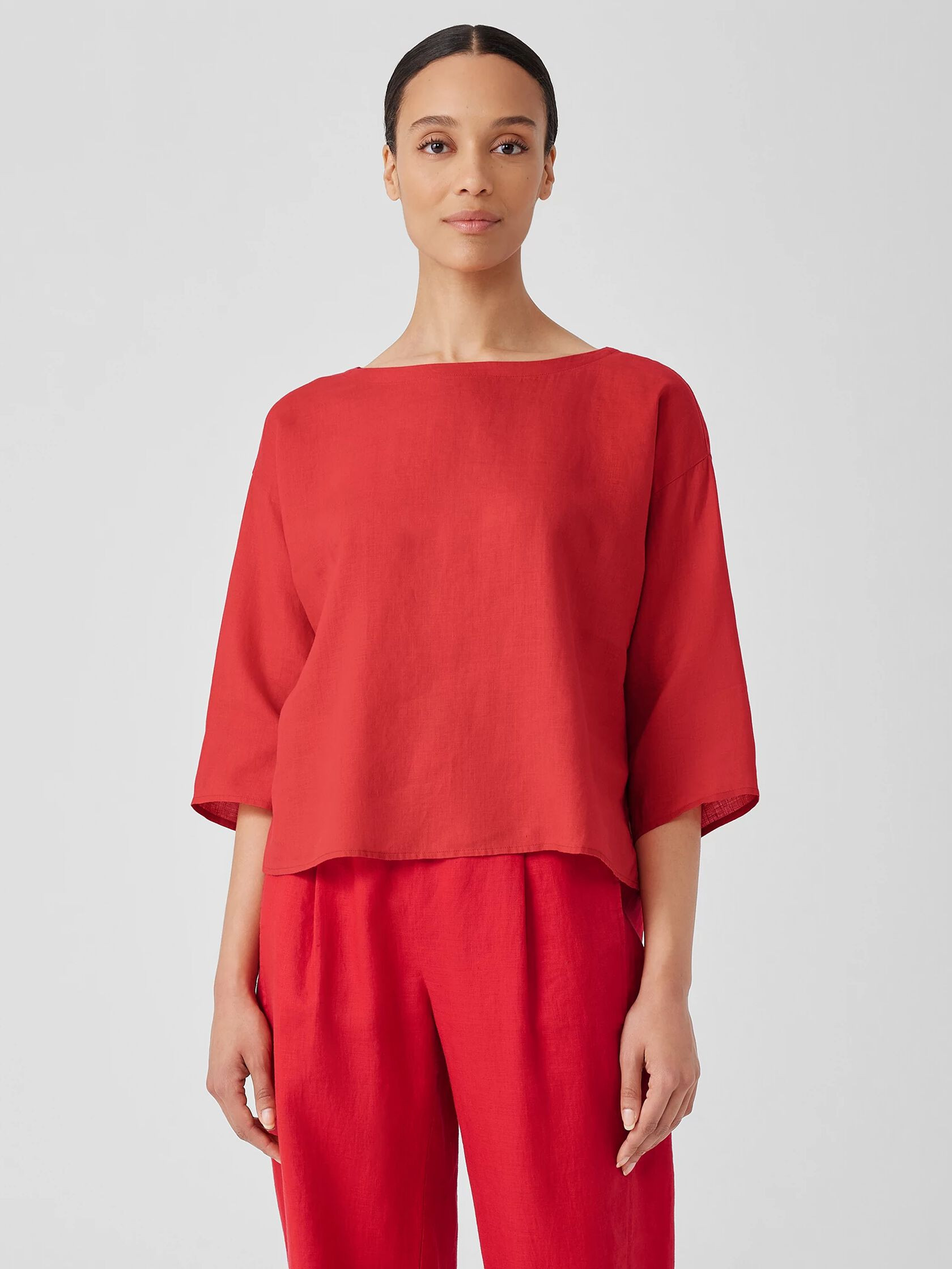 Organic Handkerchief Linen Box-Top | Eileen Fisher