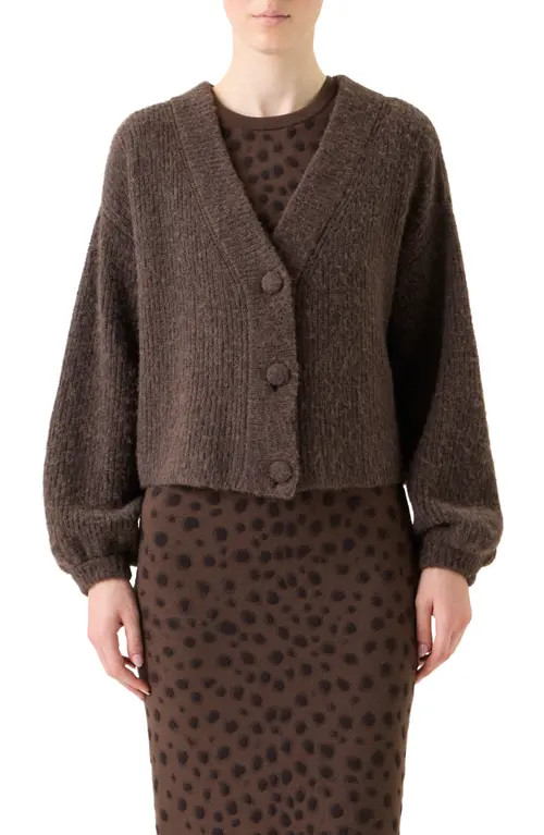 Akris punto Oversize Alpaca Blend Cardigan in Bark at Nordstrom, Size 8 | Nordstrom