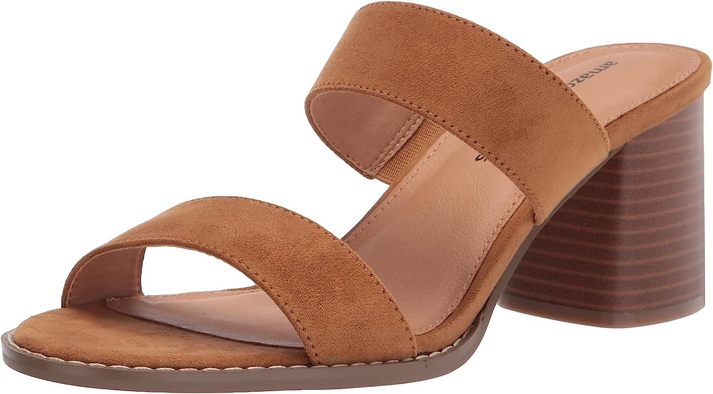 Amazon Essentials Women's Two Strap Heeled Slide Sandal | Amazon (US)