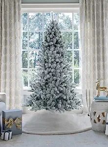 KING OF CHRISTMAS 7 Foot Prince Flock™ Artificial Christmas Unlit Flocked Snow | Amazon (US)