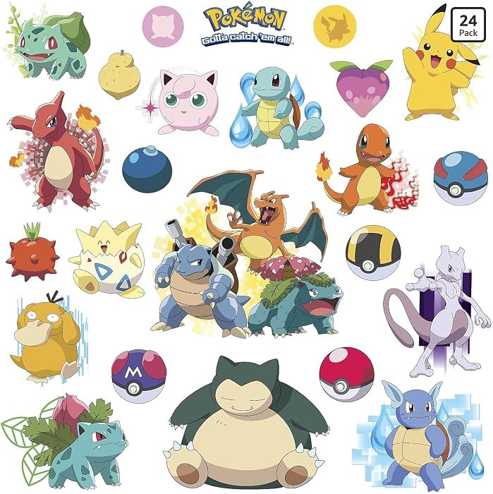 RoomMates RMK2535SCS Pokemon Iconic Peel and Stick Wall Decals | Amazon (US)