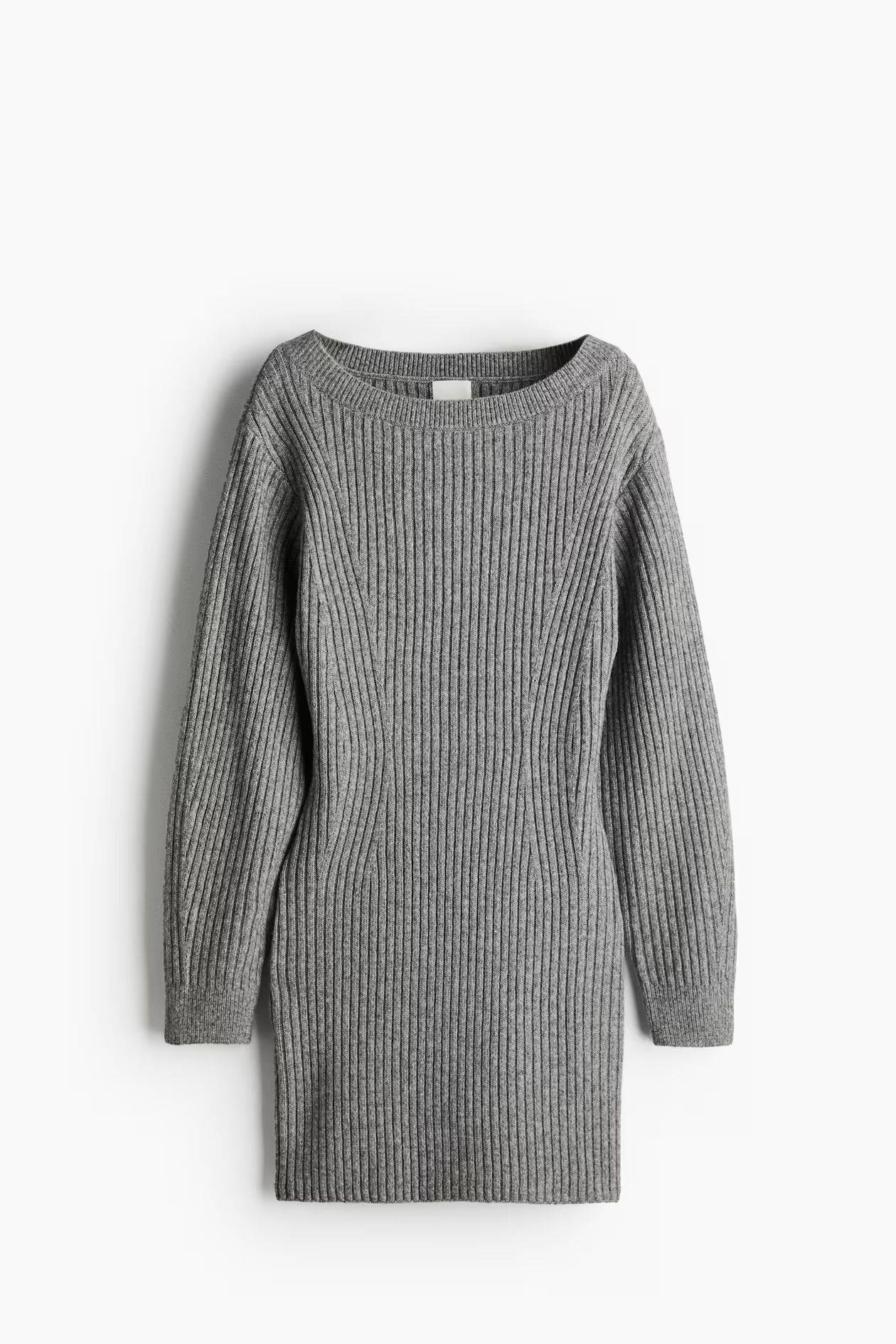 Rib-knit boat-neck dress | H&M (UK, MY, IN, SG, PH, TW, HK)