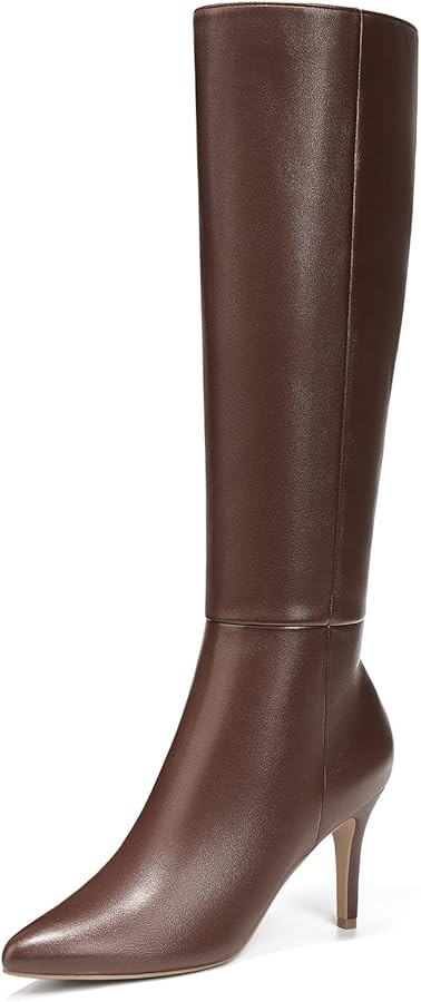 ALICEPUB Knee High Boots for Women Pointed Toe Tall Boots Long Heeled Boots Leather Boots Stilett... | Amazon (US)