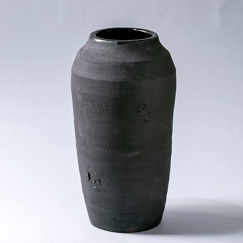 Handmade Rustic Vintage ceramic vase for flowers Home decor textured black glaze | Amazon (US)