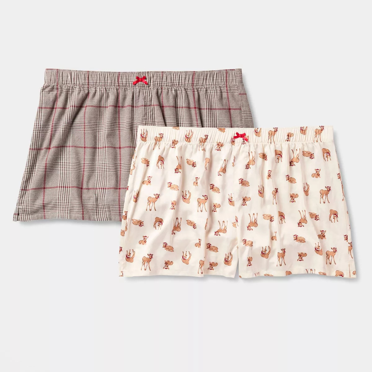 Women's 2pk Flannel and Satin Boxer Pajama Shorts - Wild Fable™ | Target