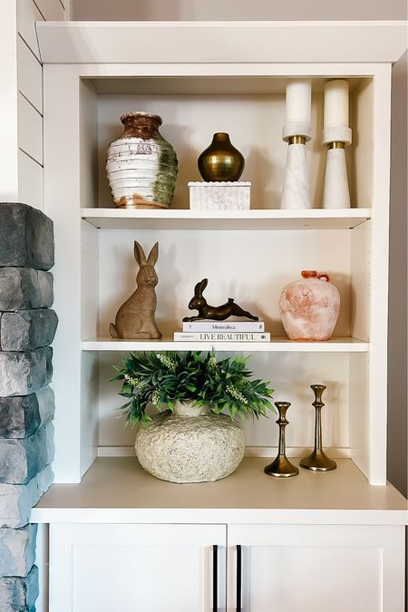 Spring shelf styling 🐇

#LTKhome #LTKSeasonal #LTKstyletip