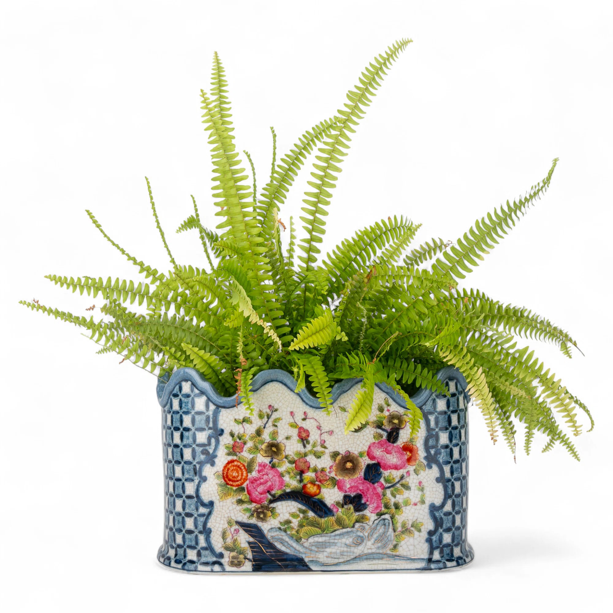 Garden Trellis Scalloped Porcelain Basin | Wayfair North America