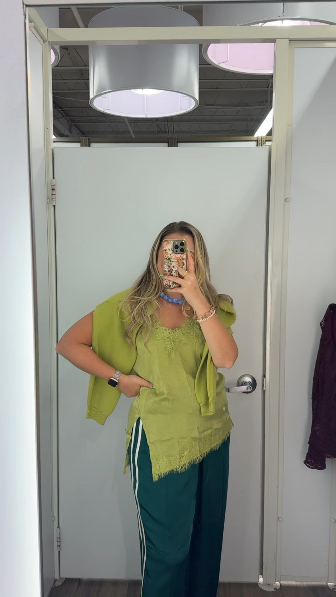 cute casual fall outfit, fall fashion hauls, wearing a medium in the sweater and tank, large in the satin track pants. 

 #LTKootd #LTKOver40 #LTKMidsize