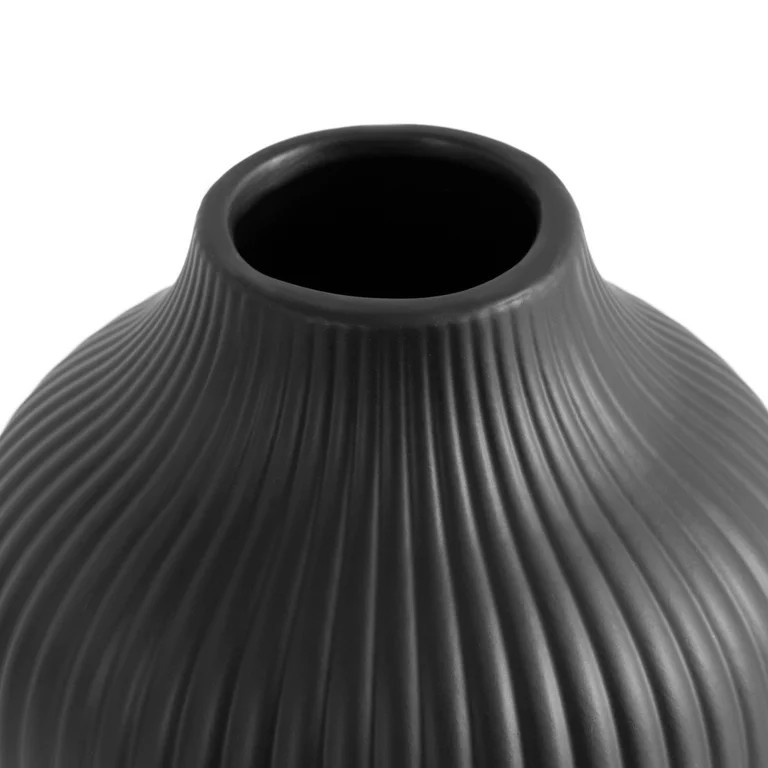Better Homes and Gardens 6.5" and 8" Black Ceramic Vase 2 piece Set | Walmart (US)