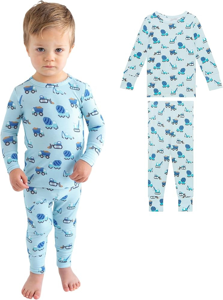 Posh Peanut Boys Pajamas - PJs for Kids Made of Soft Viscose from Bamboo, Long Sleeve Toddler PJs... | Amazon (US)