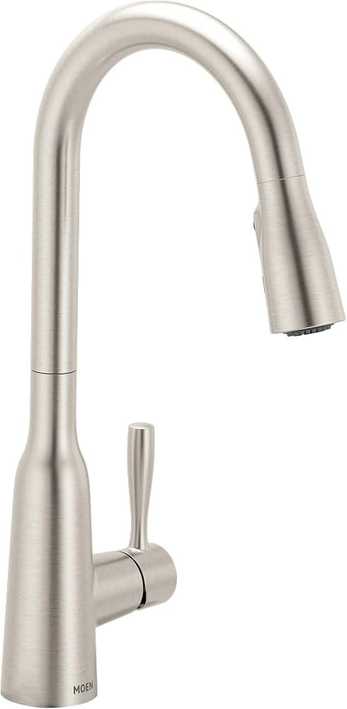 Moen Orivesi Stainless Pulldown Kitchen Faucet with Power Boost, Transitional Kitchen Faucet, One... | Amazon (US)