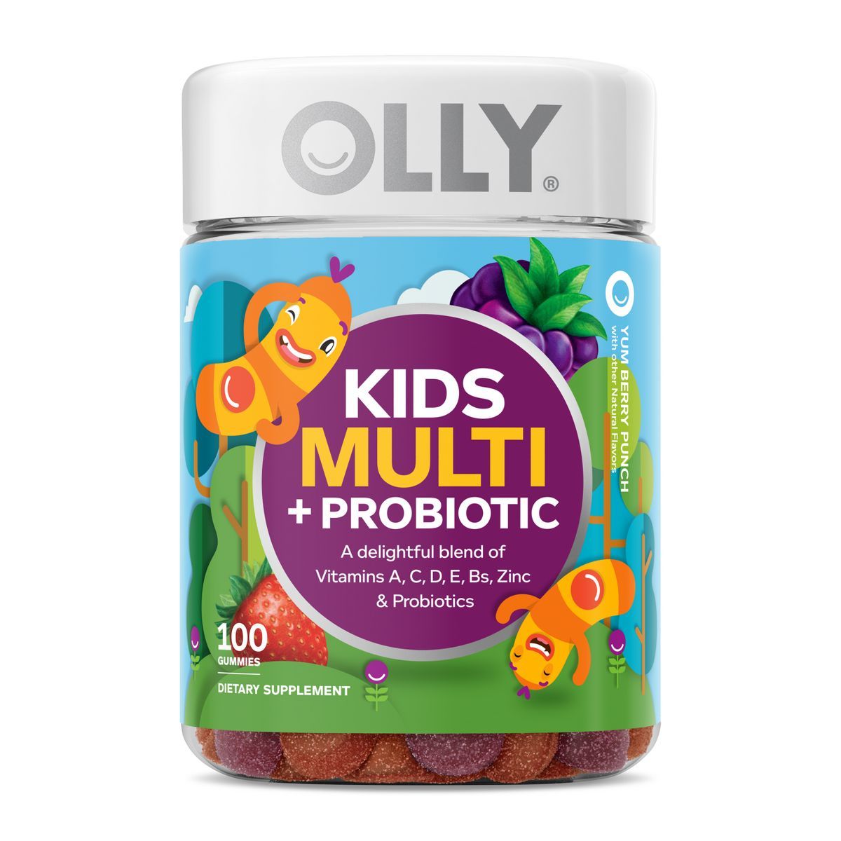 OLLY Kids' Multivitamin + Probiotic Gummies - Berry Punch | Target