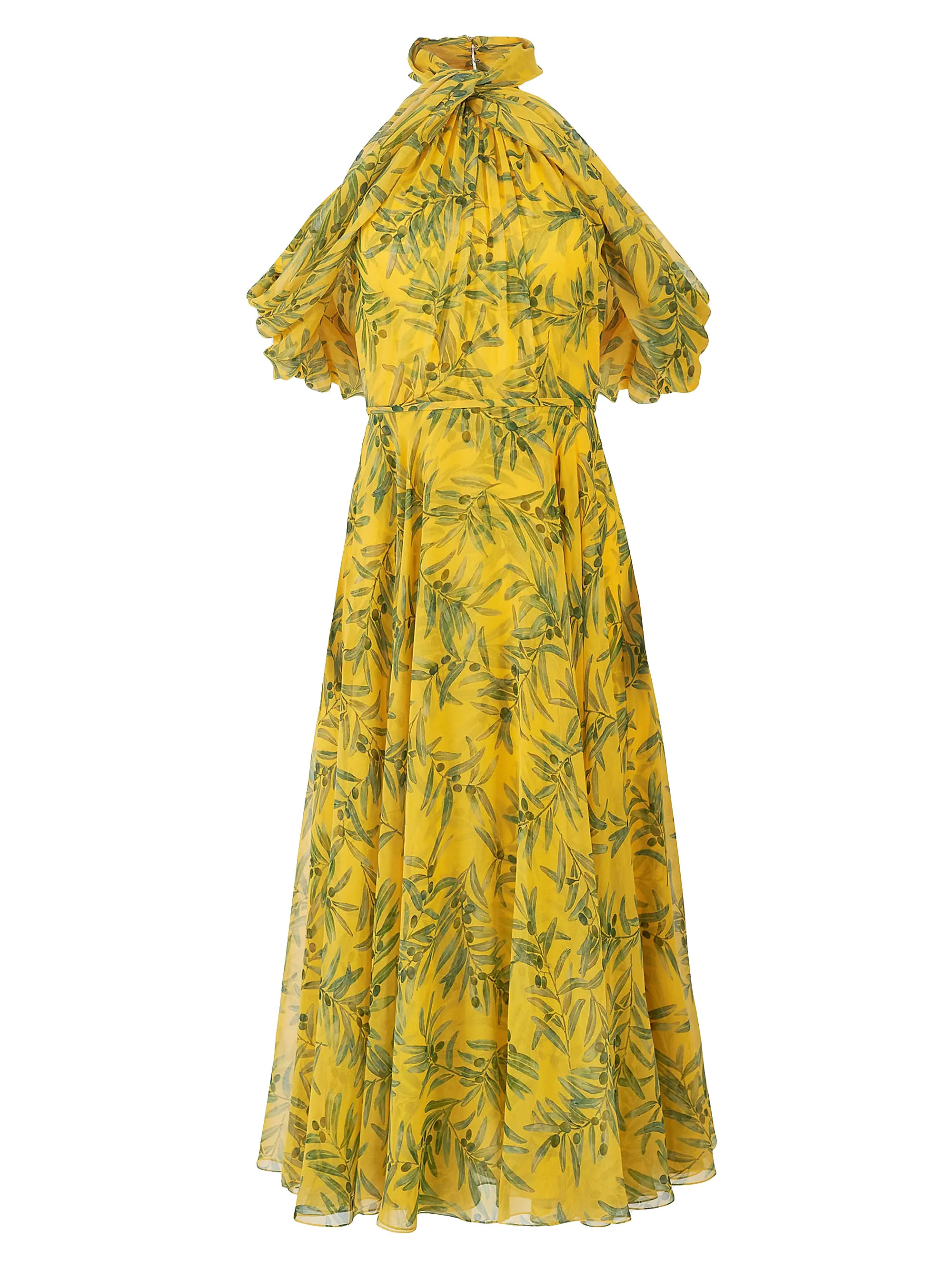 Draped Printed Silk Cold-Shoulder Cocktail Dress | Saks Fifth Avenue