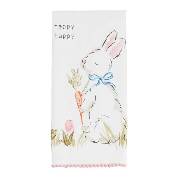 Happy Bunny Towel | Mud Pie