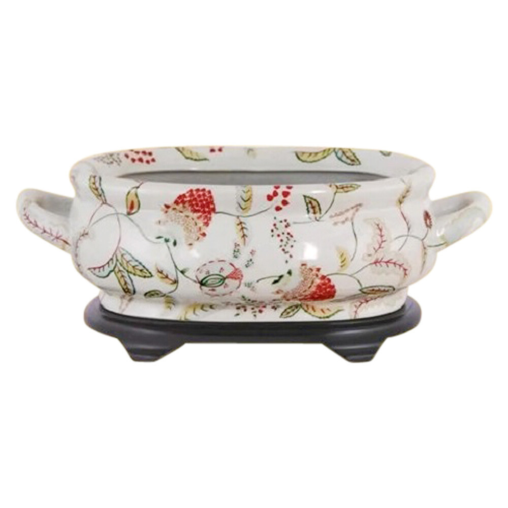 Beautiful Chinese Floral Berry Porcelain Foot Bath Basin Pot | eBay US