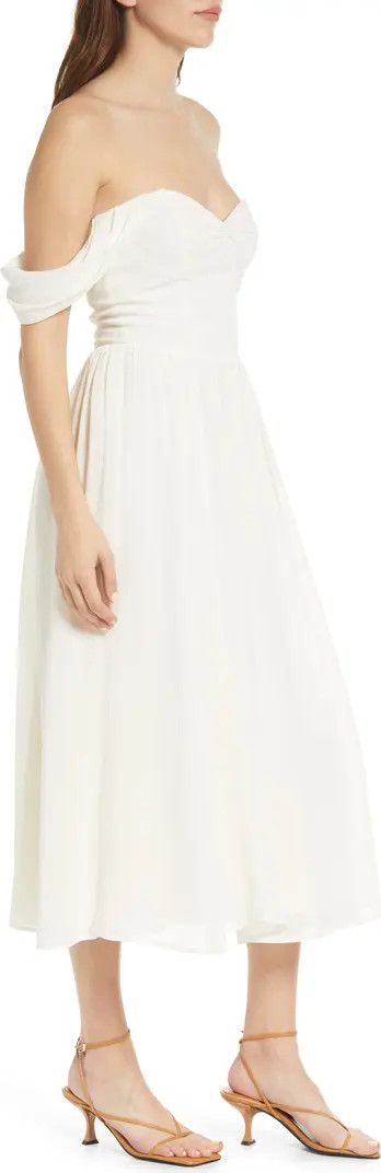 Reformation Violet Off the Shoulder Midi Dress | Nordstrom | Nordstrom