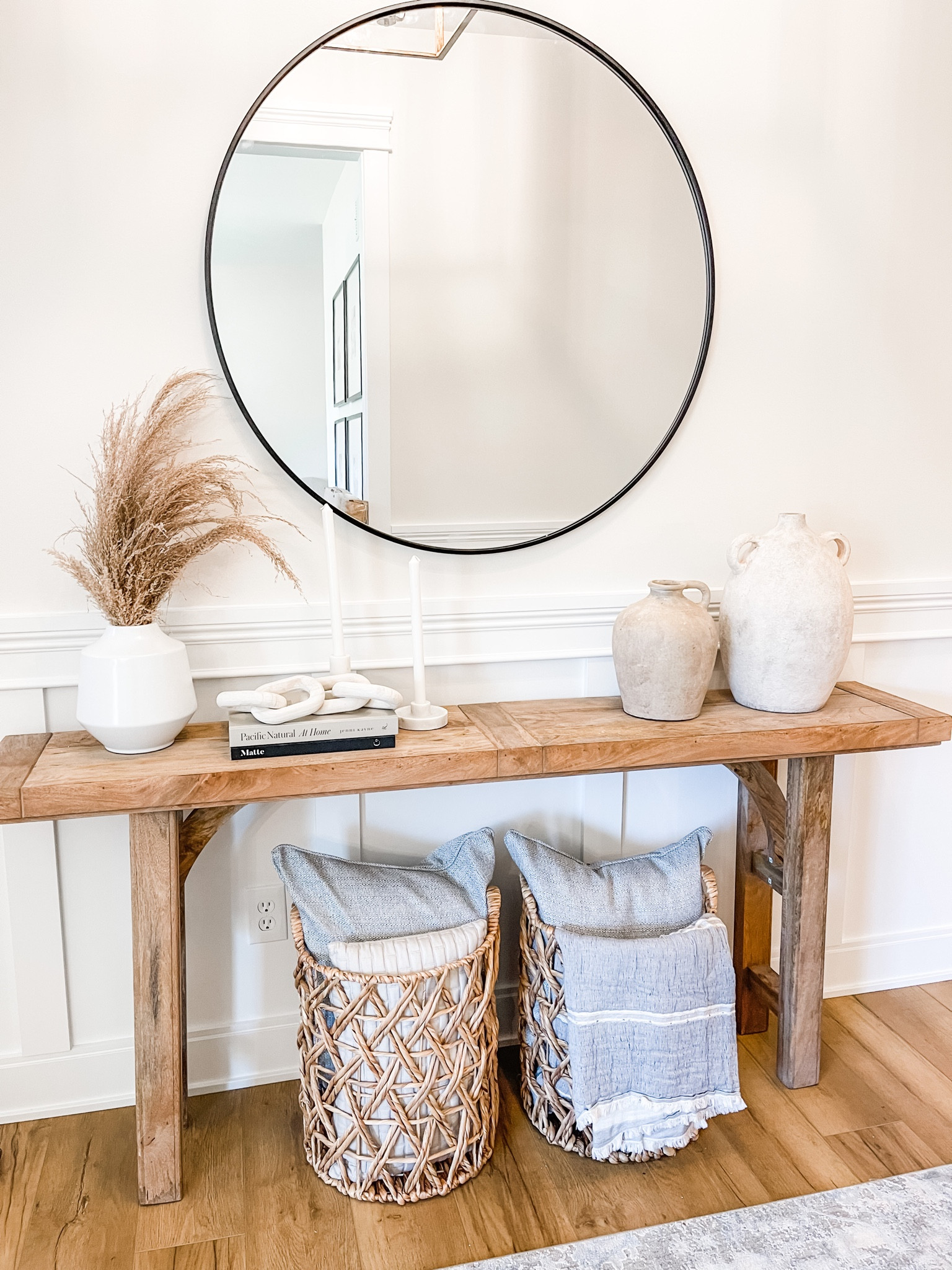 This table with round mirror will make your front entryway stunning! 

#LTKhome #LTKstyletip