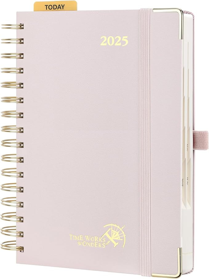POPRUN 2025 Daily Planner One Page A Day - [8.5" x 5.75" - Wire-Bound Hard Cover] Agenda 2025 Hou... | Amazon (US)