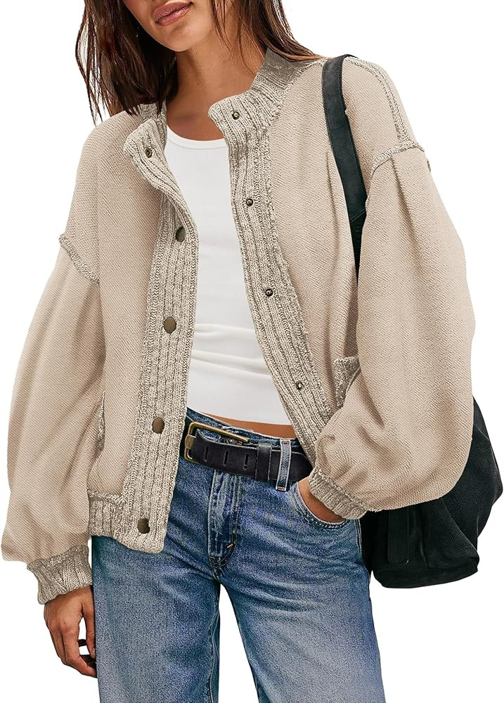 SENSERISE Womens Sweatshirt Cardigan Lightweight Fall Jackets Button Down Cardigans Casual Long S... | Amazon (US)