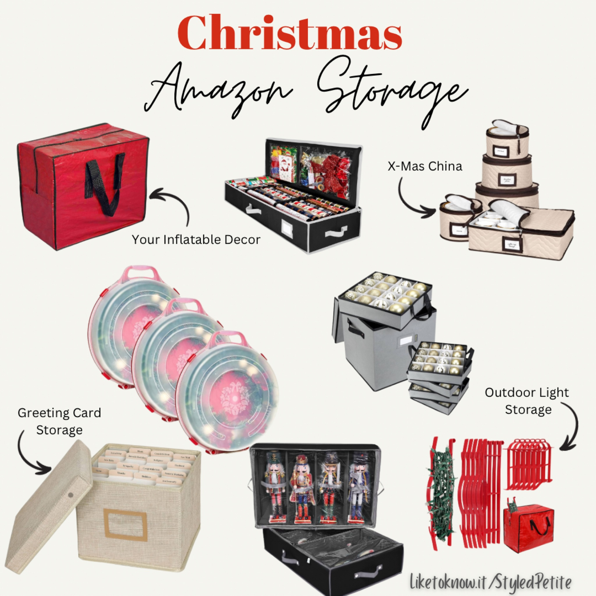 Amazon Christmas for your Christmas China Storage, Christmas Inflatable Storage, Christmas Wrapping Storage, Christmas Light Storage and more!

#LTKSaleAlert #LTKSeasonal #LTKHoliday