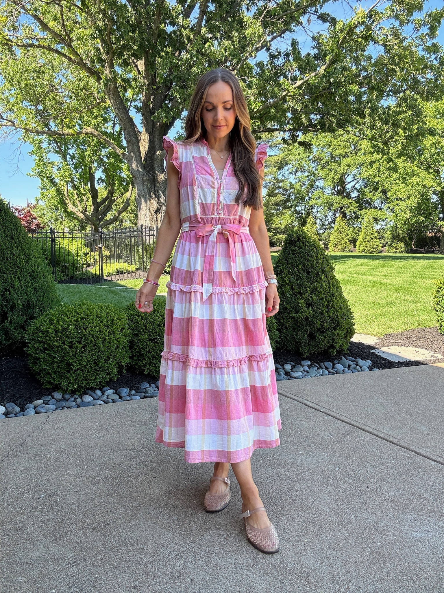 @Target spring dress! Love the shades of pink 💕 wearing a small