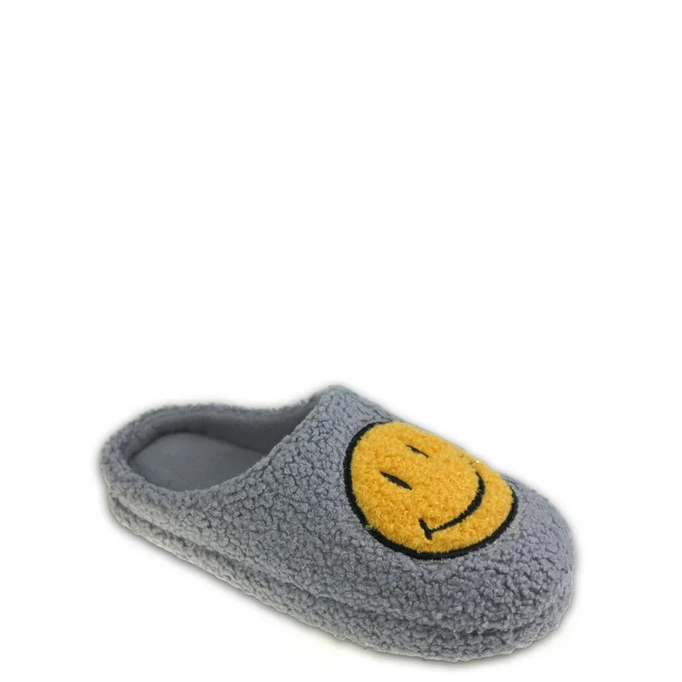 Wonder Nation Little & Big Girls Smiley Scuff Slippers, Sizes 13/1-6 | Walmart (US)