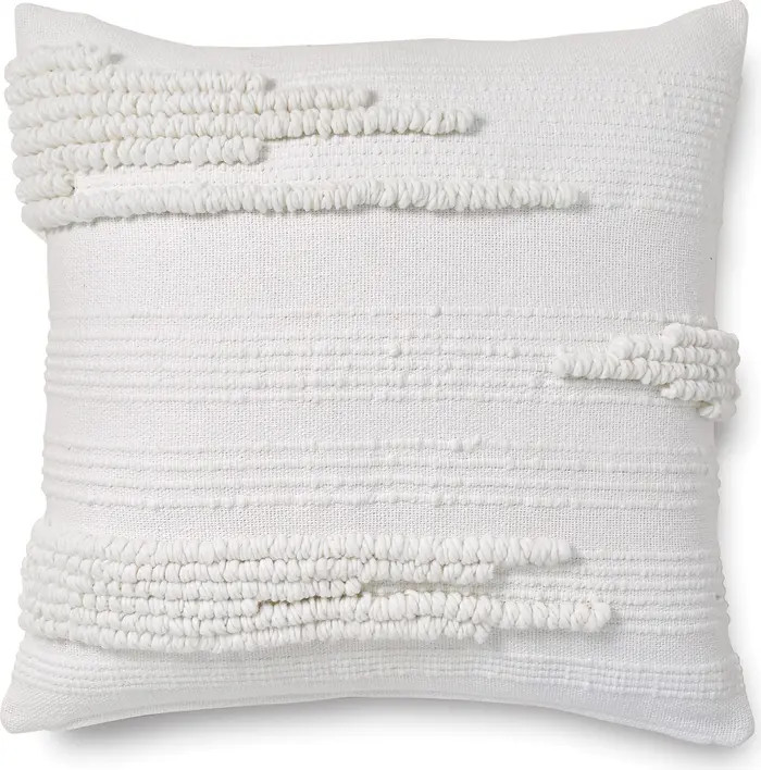 Textured Stripe Cotton Accent Pillow | Nordstrom