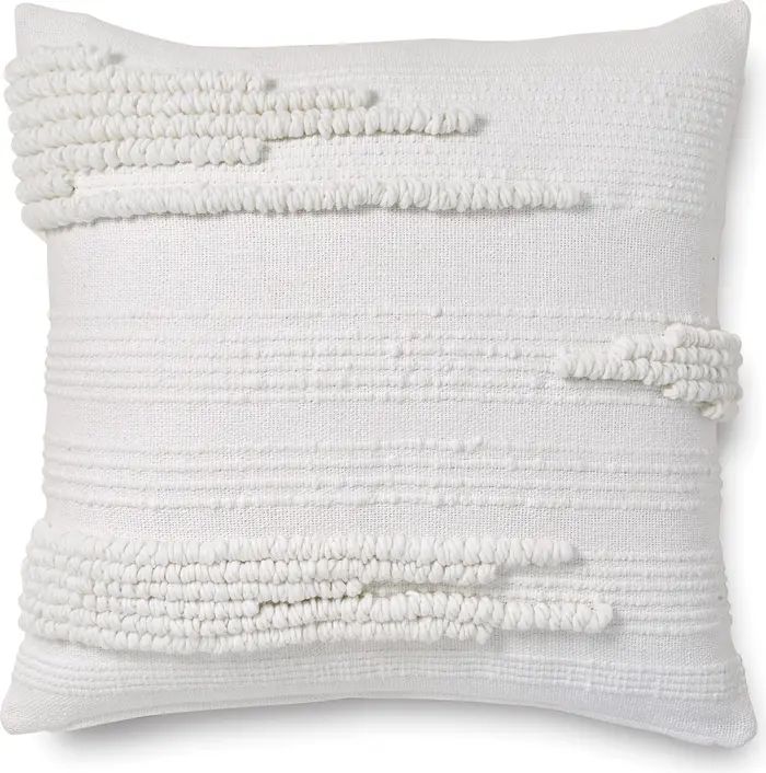 Textured Stripe Cotton Accent Pillow | Nordstrom