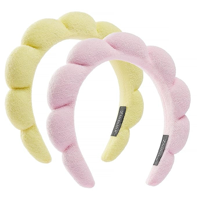 Spa Headbands for Washing Face or Facial, Set of 2 Skincare Headbands, Terry Cloth Headband Face ... | Amazon (US)