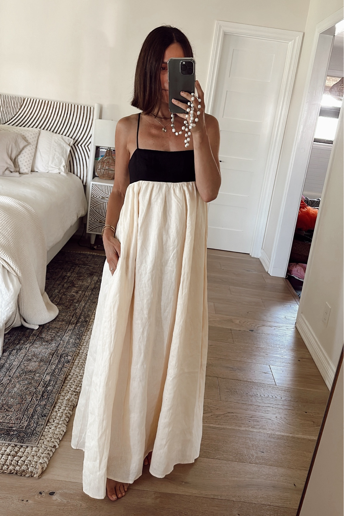 etsy linen wedding dress White Linen Wedding Dress, Gauze Linen Dress 'Cecilia' main image 1