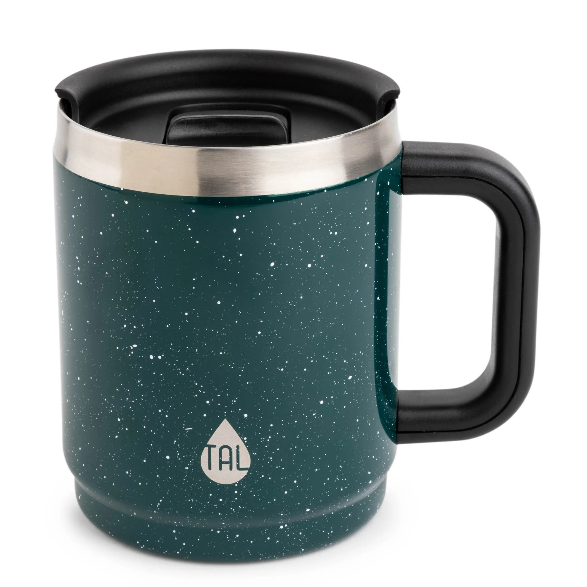 TAL Stainless Steel Boulder Coffee Mug 14oz, Teal Speckled | Walmart (US)