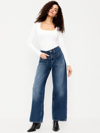 High-Waisted Baggy Wide-Leg Jeans | Old Navy (US)
