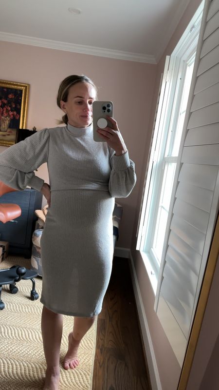 Pregnancy and nursing friendly sweater dress. It’s from the maternity brand Pink Blush and they also have a decent breastfeeding clothing section! 

Perfect if you work in an office and still pumping   

#LTKworkwear #LTKbaby #LTKbump