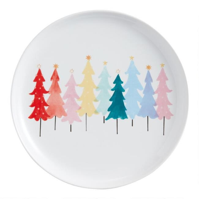 Multicolor Rainbow Tree Salad Plate | World Market