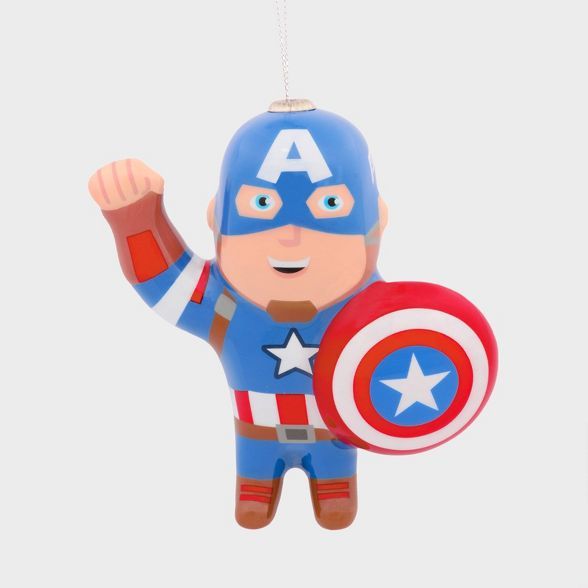 Hallmark Marvel Captain America Smiling Christmas Ornament | Target