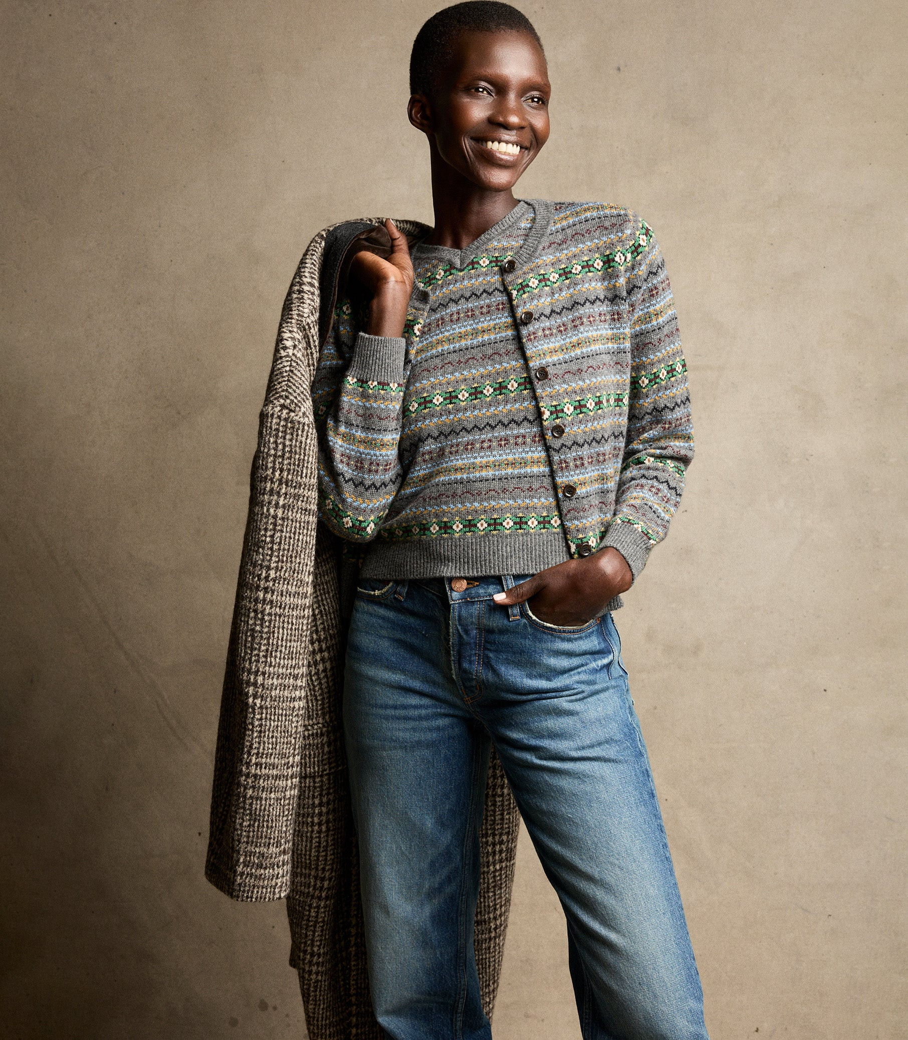 Faustine Cardigan - Dashwood Fair Isle | DOEN