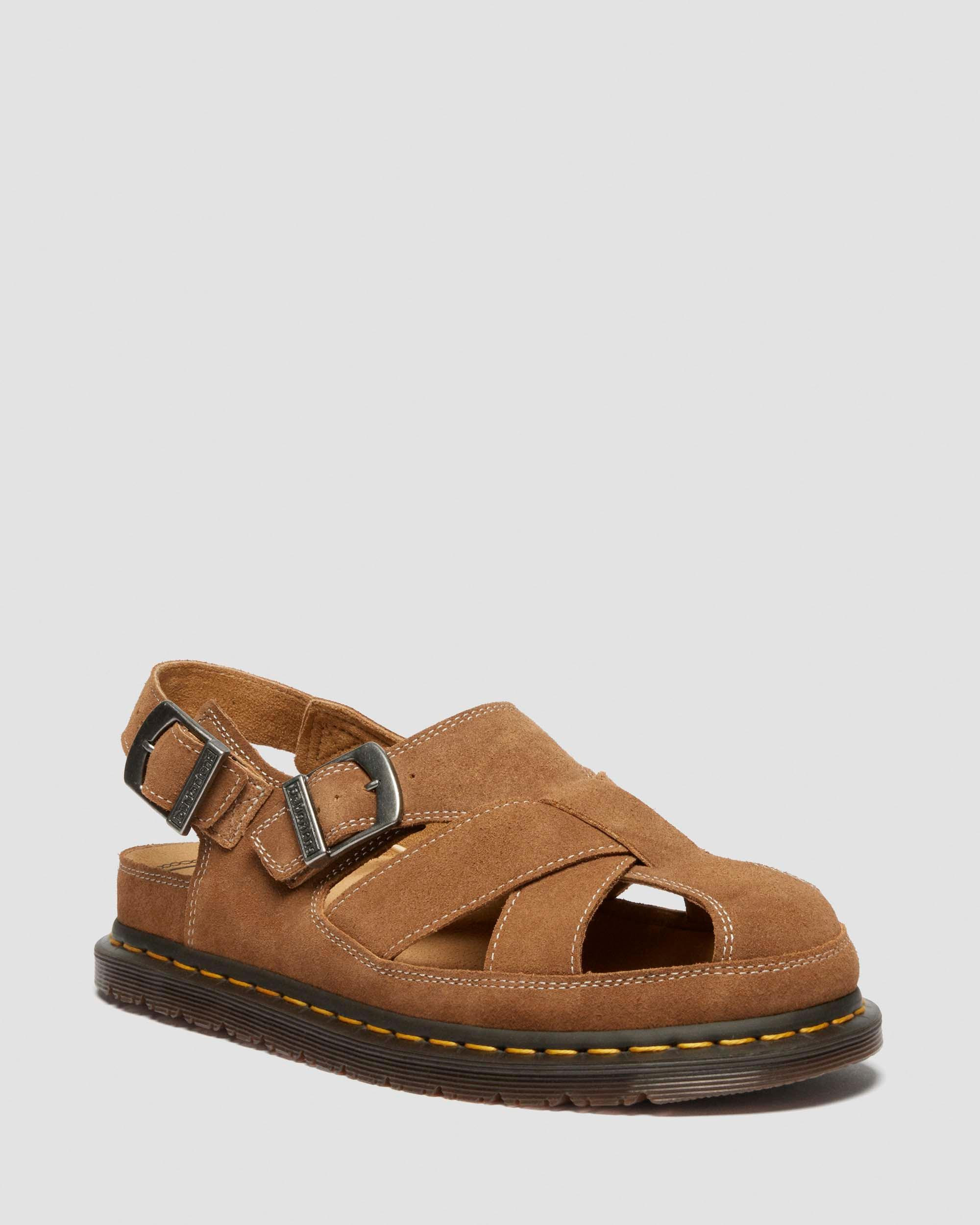 Archive fisherman suede sandals in Natural Tan | Dr. Martens | Dr. Martens